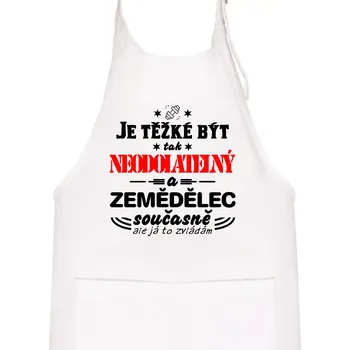 Kuchyňská zástěra Je těžké být neodolatelný zemědělec - Dětská zástěra na vaření - Univerzální velikost ( Bílá )