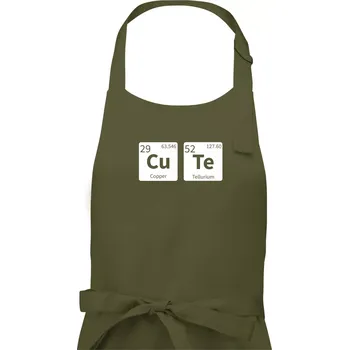 Kuchyňská zástěra Cute - tabulka - Pánská zástěra na vaření - Univerzální velikost ( Khaki )