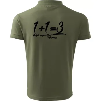 Pánská košile 1+1=3 když nepoužiješ ochranu - Polokošile pánská Pique Polo 203 - 3XL ( Khaki )