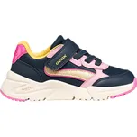 Dívčí vycházková obuv Geox J LOFTUS 34 Tmavě modrá, Růžová, Bílá