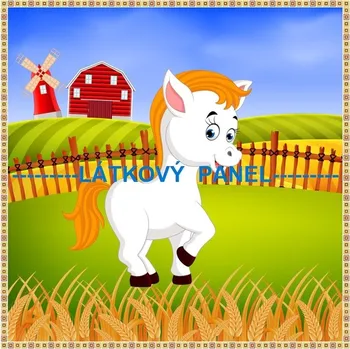 Panel bavlna - NA STATKU-194-20 Velikost: 20x20cm