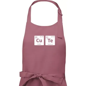 Kuchyňská zástěra Cute - tabulka - Dámská zástěra na vaření - Univerzální velikost ( Starorůžová )