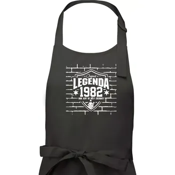 Kuchyňská zástěra Zedník - legenda - 1982 - Pánská zástěra na vaření - Univerzální velikost ( Dřevěné uhlí )