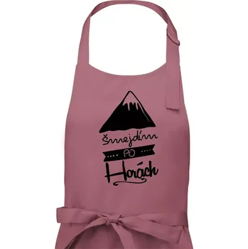 Kuchyňská zástěra Šmejdím po horách - Dámská zástěra na vaření - Univerzální velikost ( Starorůžová )