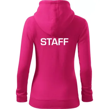 Dámská mikina Staff - Dámská mikina trendy zipper s kapucí - 2XL ( Purpurová )