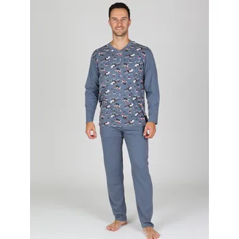 Pánské pyžamo EVONA a.s. Pánské dlouhé pyžamo P APOLO s auty - P APOLO XXL