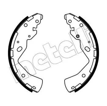 Brzdová čelist Sada brzdových čelistí METELLI 53-0668