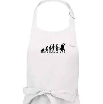 Kuchyňská zástěra Evoluce tanec - tančící dvojice - Pánská zástěra na vaření - Univerzální velikost ( Bílá )
