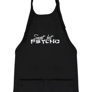 Kuchyňská zástěra Sweet but psycho - Dětská zástěra na vaření - Univerzální velikost ( Černá )