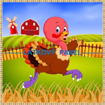 Panel bavlna - NA STATKU-194-15 Velikost: 20x20cm