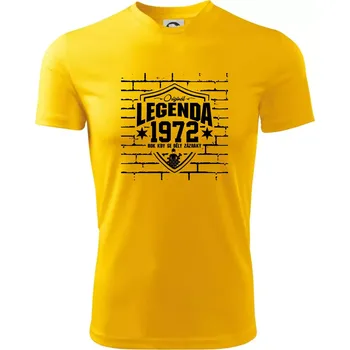 Pánské tričko Zedník - legenda - 1972 - Pánské triko Fantasy sportovní (dresovina) - XL ( Žlutá )