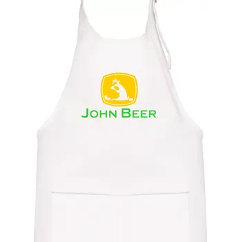 Kuchyňská zástěra John Beer jelen s pivem - Dětská zástěra na vaření - Univerzální velikost ( Bílá )