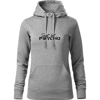 Dámská mikina Sweet but psycho - Mikina dámská Cape s kapucí - M ( Tmavě šedý melír )