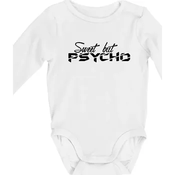 Kojenecký body Sweet but psycho - Body kojenecké s dlouhým rukávem - Dlouhý r. do 3 měs ( Bílá )