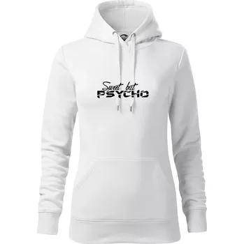 Dámská mikina Sweet but psycho - Mikina dámská Cape s kapucí - XL ( Bílá )