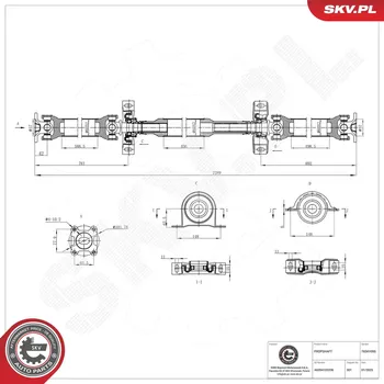 Hřídel nápravy Hnací hřídel ESEN SKV 76SKV095