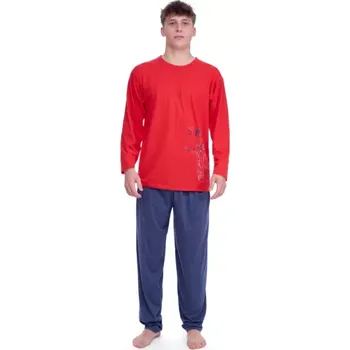 Pánské pyžamo 3531/4194 - pánské pyžamo Ruko, 2XL, červená