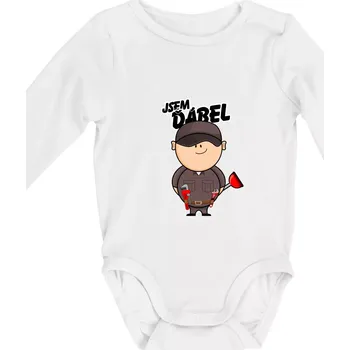 Jsem ďábel instalatér - Body kojenecké s dlouhým rukávem - Dlouhý r. 3-6 měs ( Bílá )