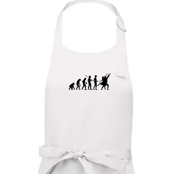 Kuchyňská zástěra Evoluce tanec - tančící dvojice - Dámská zástěra na vaření - Univerzální velikost ( Bílá )