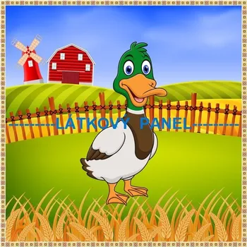 Panel bavlna - NA STATKU-194-14 Velikost: 20x20cm