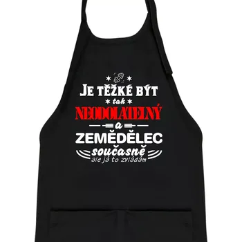 Kuchyňská zástěra Je těžké být neodolatelný zemědělec - Dětská zástěra na vaření - Univerzální velikost ( Černá )