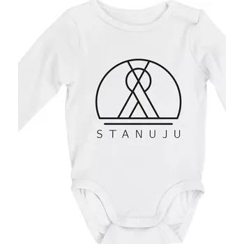 Ikona - stanuju - Body kojenecké s dlouhým rukávem - Dlouhý r. 6-12 měs ( Bílá )