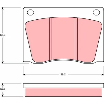 Brzdová destička Sada brzdových destiček, kotoučová brzda LUCAS GDB531