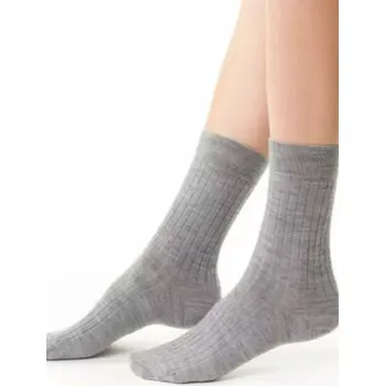 Dámské punčochy Dámské síťované punčochové kalhoty KABARETKA 155 MELANŽOVÁ SVĚTLE ŠEDÁ 35-37