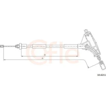 Lanko parkovací brzdy Tažné lanko, parkovací brzda COFLE 10.6211