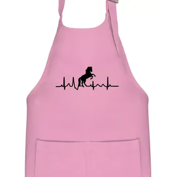 Kuchyňská zástěra Ekg kůň ikona - Dětská zástěra na vaření - Univerzální velikost ( Růžová )