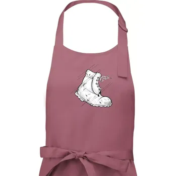 Kuchyňská zástěra Boty do nepohody - Dámská zástěra na vaření - Univerzální velikost ( Starorůžová )
