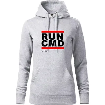 Dámská mikina Run CMD - Mikina dámská Cape s kapucí - M ( Světlešedý Melír )