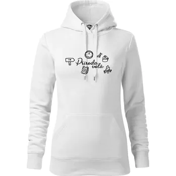 Dámská mikina Ikony - příroda volá - Mikina dámská Cape s kapucí - 2XL ( Bílá )