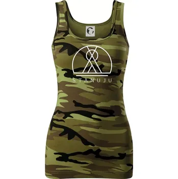 Dámské oblečení Ikona - stanuju - Dámské Maskáčové tílko - S ( Zelený maskáč )