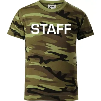 Chlapecké oblečení Staff - Dětské maskáčové triko - 146 cm/10 let ( Zelený maskáč )