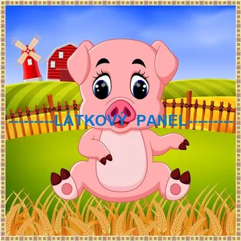 Panel bavlna - NA STATKU-194-08 Velikost: 15x15cm