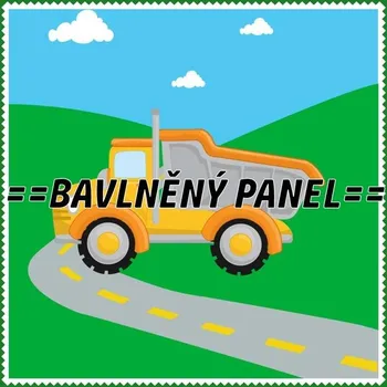 Panel bavlna - NA STAVBĚ-SS10 Velikost: 15x15cm
