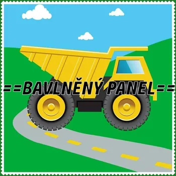 Panel bavlna - NA STAVBĚ-SS14 Velikost: 15x15cm