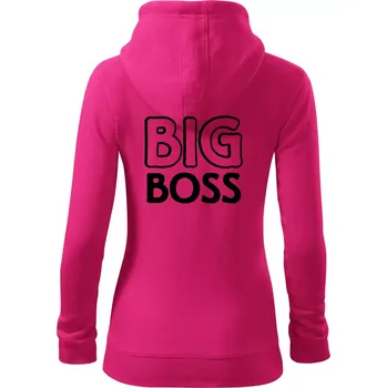 Dámská mikina Big boss mini boss - Dámská mikina trendy zipper s kapucí - 2XL ( Purpurová )