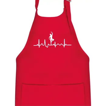 Kuchyňská zástěra EKG tanečník muž - Dětská zástěra na vaření - Univerzální velikost ( Červená )