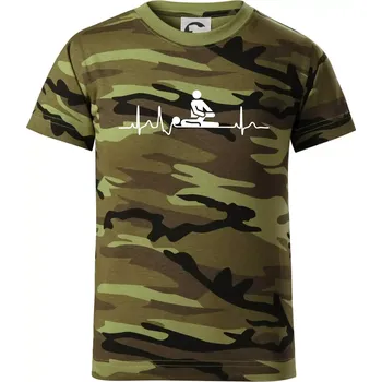 Chlapecké oblečení EKG fyzioterapie - Dětské maskáčové triko - 122 cm/6 let ( Zelený maskáč )