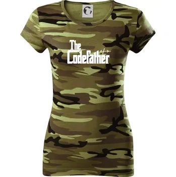 Dámské oblečení The codefather - Dámské maskáčové triko - XS ( Zelený maskáč )