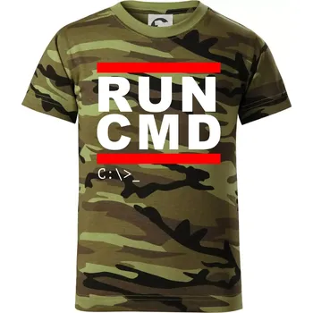 Chlapecké oblečení Run CMD - Dětské maskáčové triko - 146 cm/10 let ( Zelený maskáč )