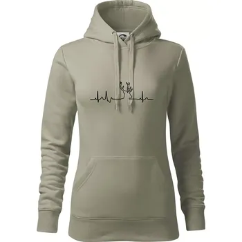 Dámská mikina Jelen EKG - Mikina dámská Cape s kapucí - XL ( Light khaki )