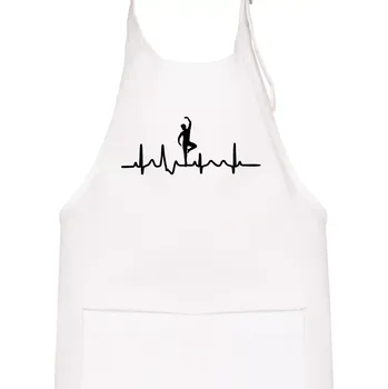 Kuchyňská zástěra EKG tanečník muž - Dětská zástěra na vaření - Univerzální velikost ( Bílá )
