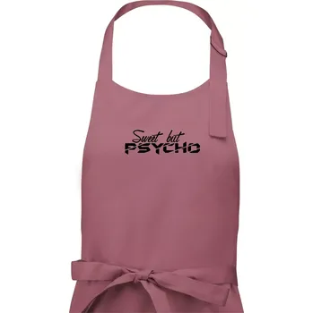 Kuchyňská zástěra Sweet but psycho - Dámská zástěra na vaření - Univerzální velikost ( Starorůžová )