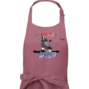 Kuchyňská zástěra Moje zbraně - hokej - Dámská zástěra na vaření - Univerzální velikost ( Starorůžová )