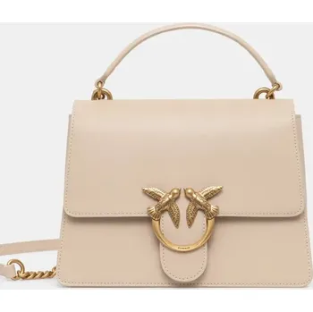 Kabelka Kožená kabelka Pinko béžová barva, 100066 A0F1 100066.A0F1 08X, vel. ONE SIZE
