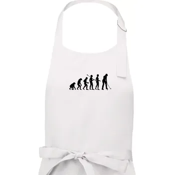 Kuchyňská zástěra Evoluce golf - žena - Dámská zástěra na vaření - Univerzální velikost ( Bílá )