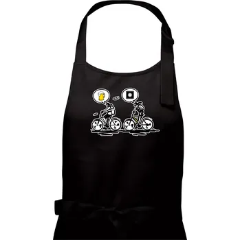 Kuchyňská zástěra Cyklistika na co myslím - Dámská zástěra na vaření - Univerzální velikost ( Černá )